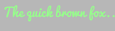 Image with Font Color 96FF8B and Background Color B7B7B7